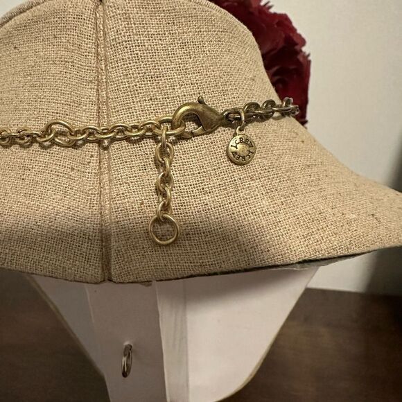 Vintage J Crew Gold Tone Deco Black Crystal Stone Bib Statement Necklace - Picture 3 of 3